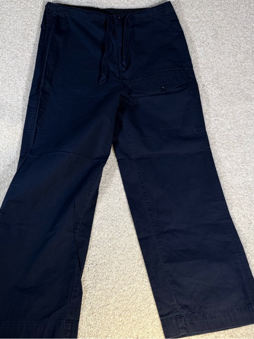 Vintage NAUTICA Explorer Pants Men's Loose Fit 100% Cotton Pants 34x30 Navy Blue
